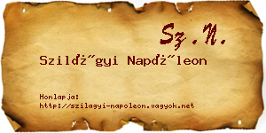 Szilágyi Napóleon névjegykártya