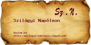 Szilágyi Napóleon névjegykártya