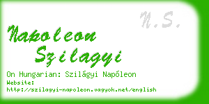 napoleon szilagyi business card