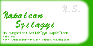 napoleon szilagyi business card